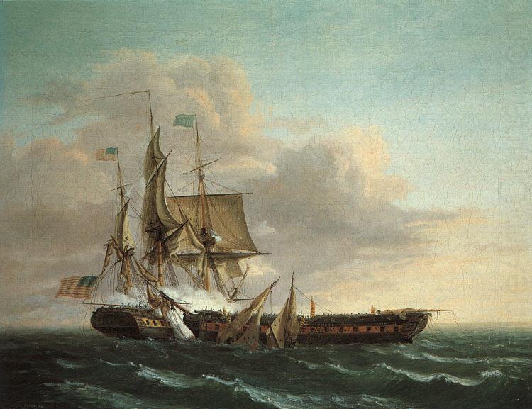 Engagement Between The Constitution and The Guerriere, Thomas Birch